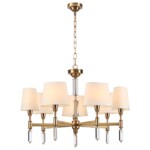 4894/7 MODERN ODL_EX22 161 бронзовый/белый/ткань Люстра E14 7*40W LONDON — изображение 3