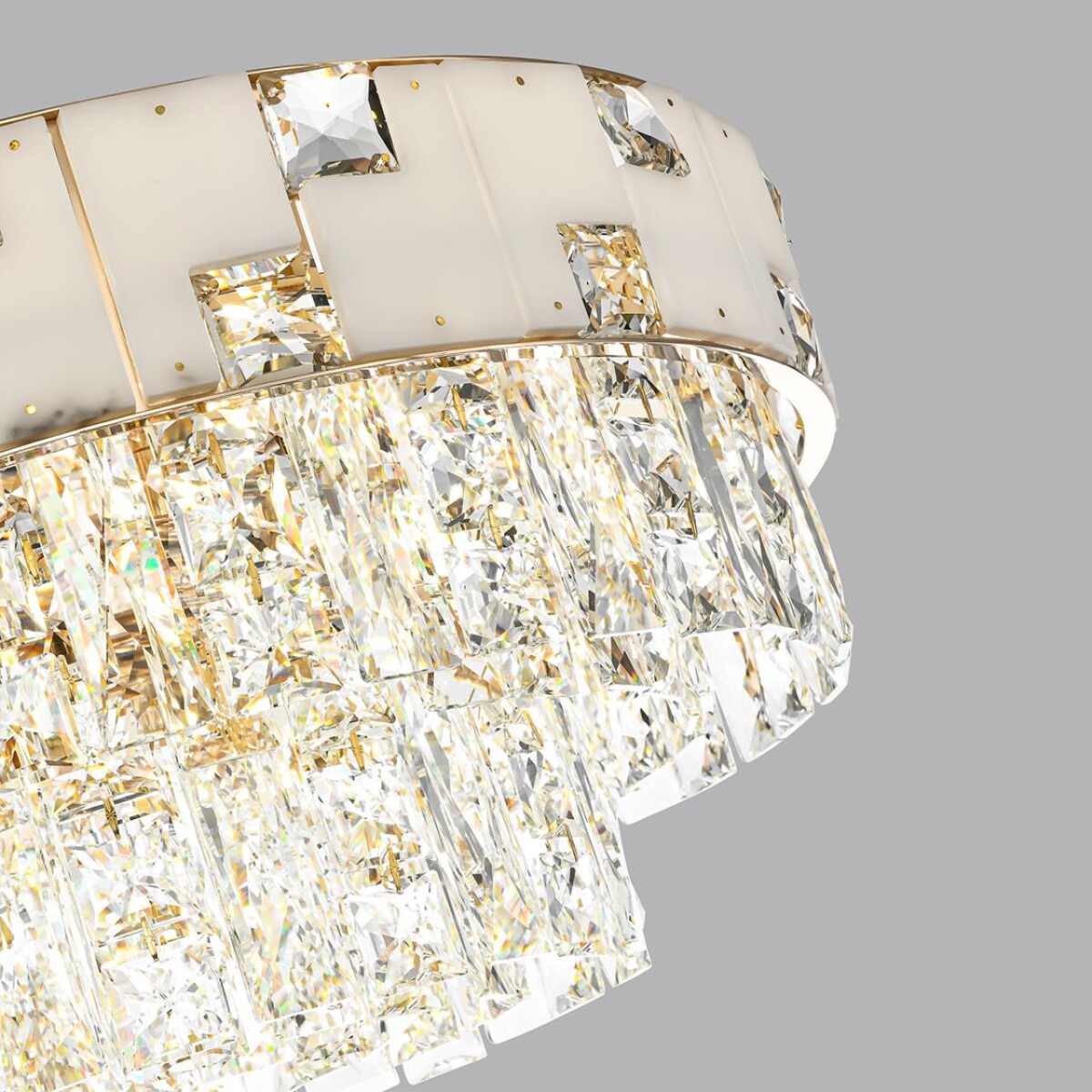 5076/11 HALL (В 2-х КОРОБКАХ) ODL24 599 золото/прозрачный/белый/металл/хрусталь/алебастр Люстра E14 11*40W CHESSI — изображение 4