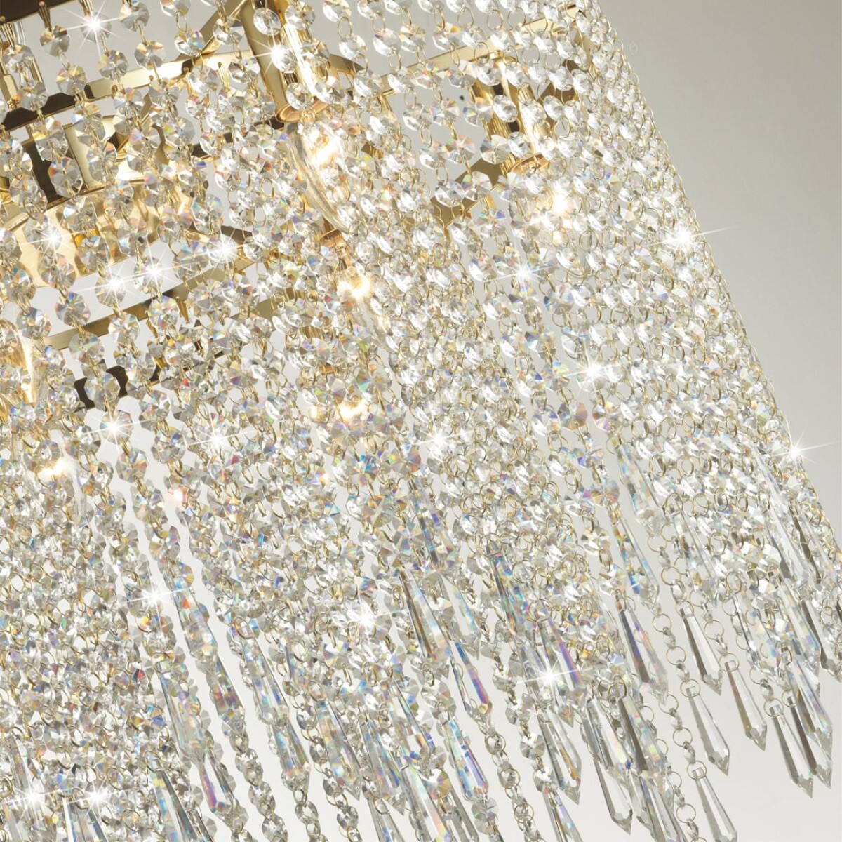 5028/12 MODERN ODL23 619 золотой/прозрачный металл/хрусталь Люстра E14 12*40W CHOKKA — изображение 4