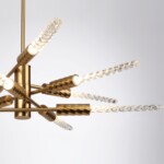 5449/28L L-VISION ODL_EX26 039 сатинированн.латунь/прозрачн./металл/стекло Люстра LED 28W (10*2.8W) 3000K 1260Лм KOLOS — изображение 7