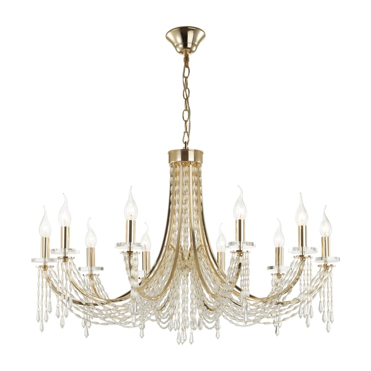 5063/10 CLASSIC ODL24 625 золото/прозрачный/металл/хрусталь Люстра E14 10х40W CAPEL — изображение 2