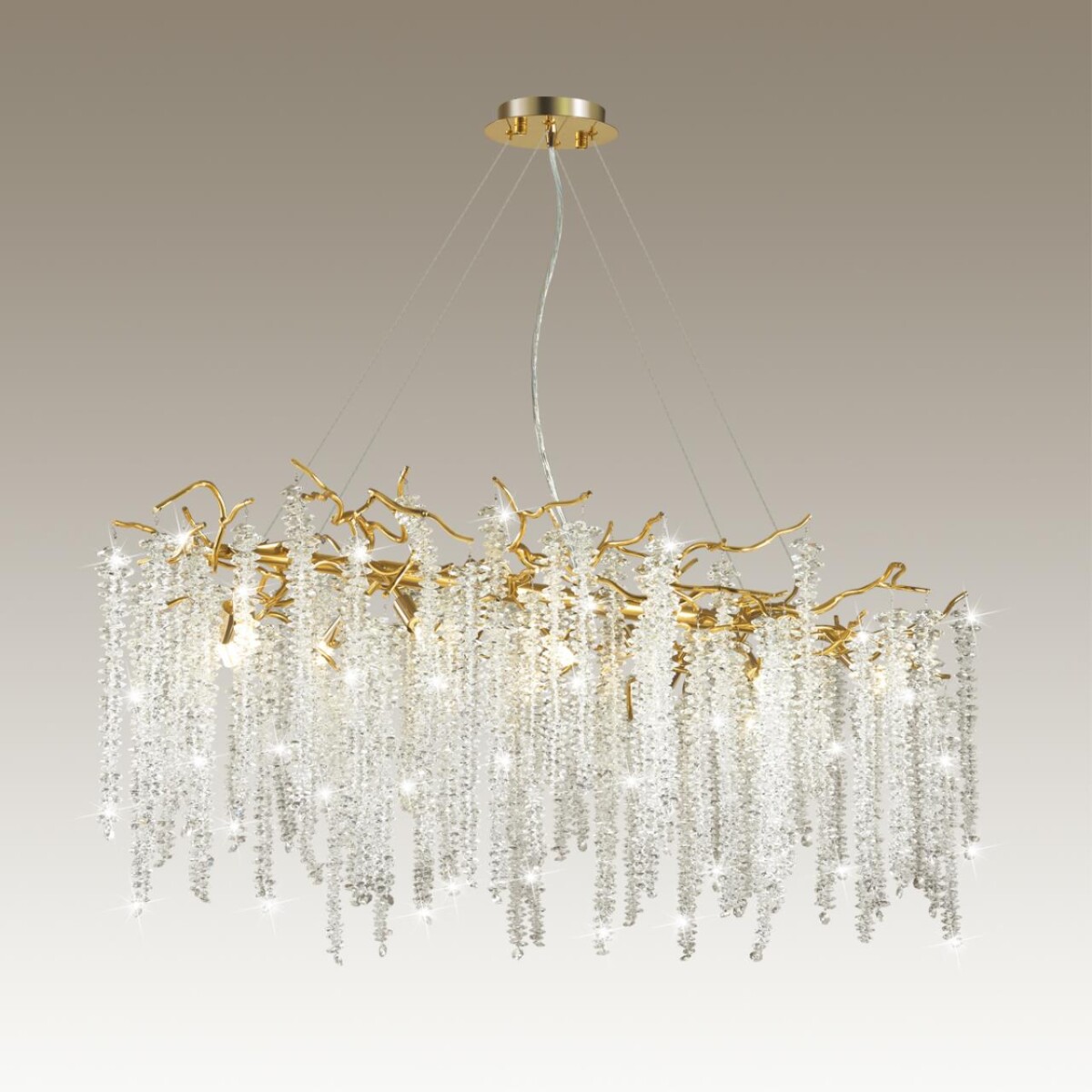 5005/12 HALL ODL23 617 золотой/прозрачный металл/хрусталь Люстра G9 12*40W BANCHE — изображение 5