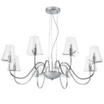 758084 Люстра подв. DIAFANO 8х40W G9 ХРОМ/ПРОЗРАЧНЫЙ