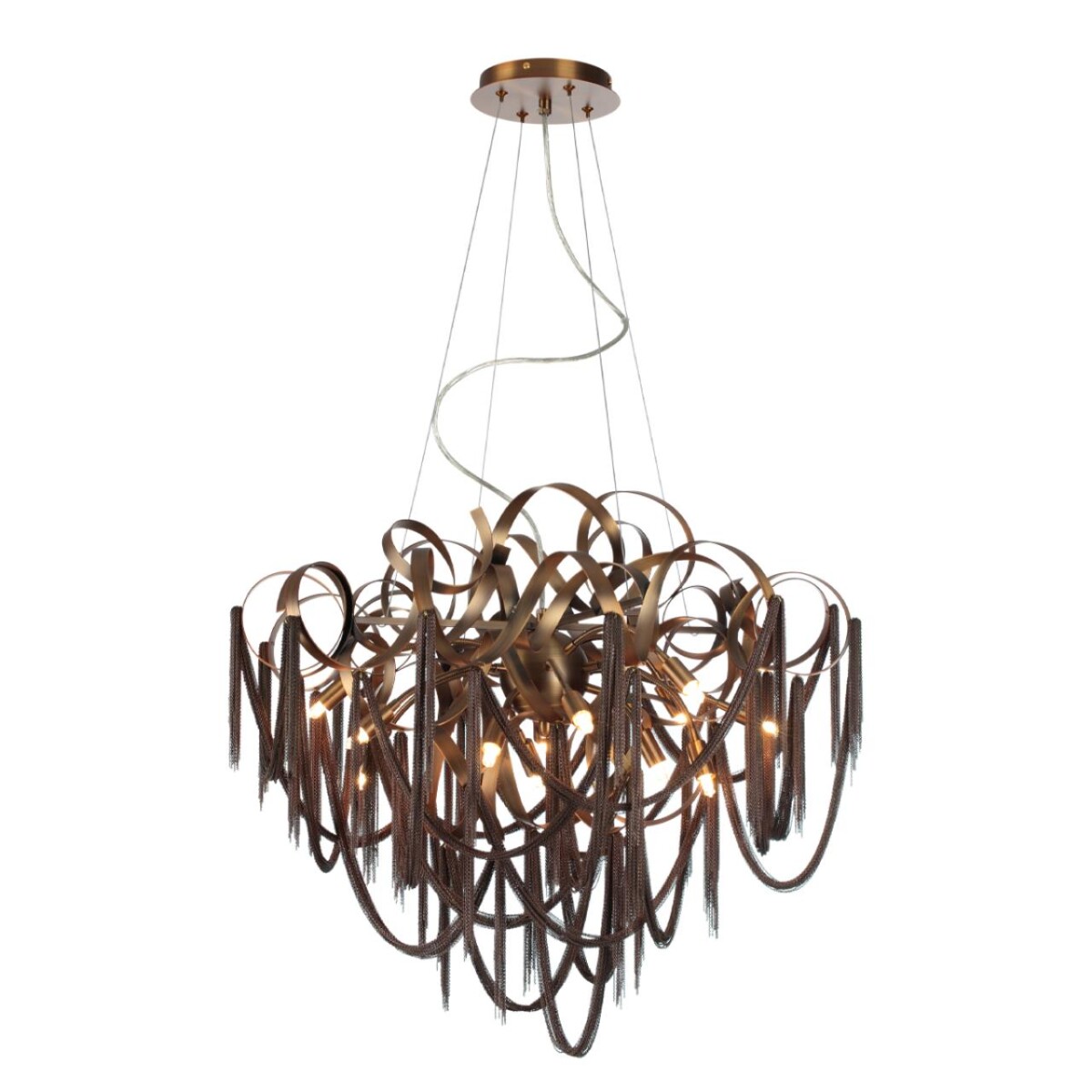 5066/12 HALL ODL24 527 античн.бронза/коричневый/металл/металл Люстра G9 12*40W CHAINY — изображение 2