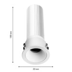 4786-1C, врезной светильник, D39xH100, cutout:D35, LEDx6W,240LM, 3000/4000/6000K, CRI>90, beam angle:15, included — изображение 3