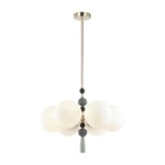 5405/6 MODERN ODL_EX23 123 золотой/серый/зеленый/белый матовый металл/керамика/стекло Люстра E14 6*40W PALLE — изображение 3