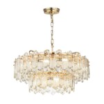 5069/22 HALL (В 2-х КОРОБКАХ) ODL24 603 золото/прозрачный/металл/хрусталь Люстра E14 22*40W BULLON — изображение 2