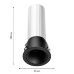 4787-1C, врезной светильник, D39xH100, cutout:D35, LEDx6W,240LM, 3000/4000/6000K, CRI>90, beam angle:15, included — изображение 4