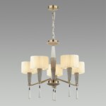 5403/5 CLASSIC ODL_EX23 117 бронзовый/светло-коричневый/кремовый металл/керамика/ткань Люстра E14 5*40W LATTE — изображение 4