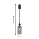 4366-1P, подвес, D100xH455/1955, 1xE14x40W, excluded — изображение 2