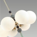 5405/6 MODERN ODL_EX23 123 золотой/серый/зеленый/белый матовый металл/керамика/стекло Люстра E14 6*40W PALLE — изображение 5