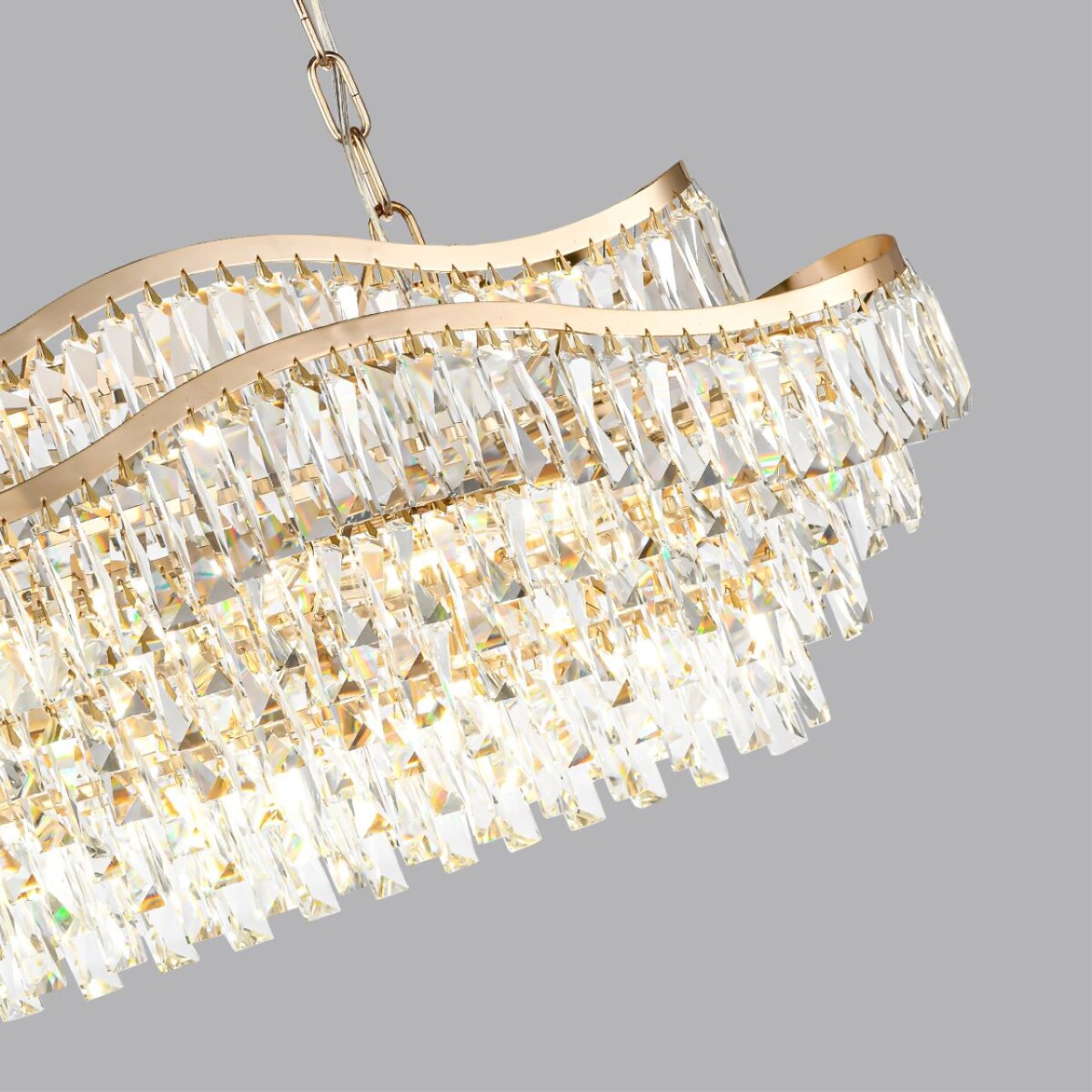 5073/15 HALL (В 2-х КОРОБКАХ) ODL24 605 золото/прозрачный/металл/хрусталь Люстра E14 15*40W WAYTA — изображение 4