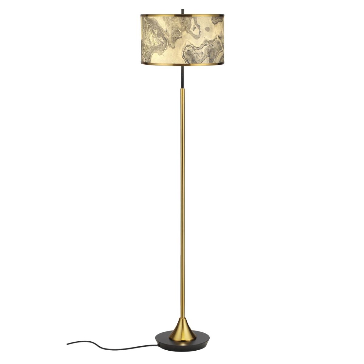 5064/2F MODERN (В 2-х КОРОБКАХ) ODL24 203 античн.бронза/серо-беж./металл/натур.камен."шпон" Торшер E27 LED 2*10W BERGI — изображение 4