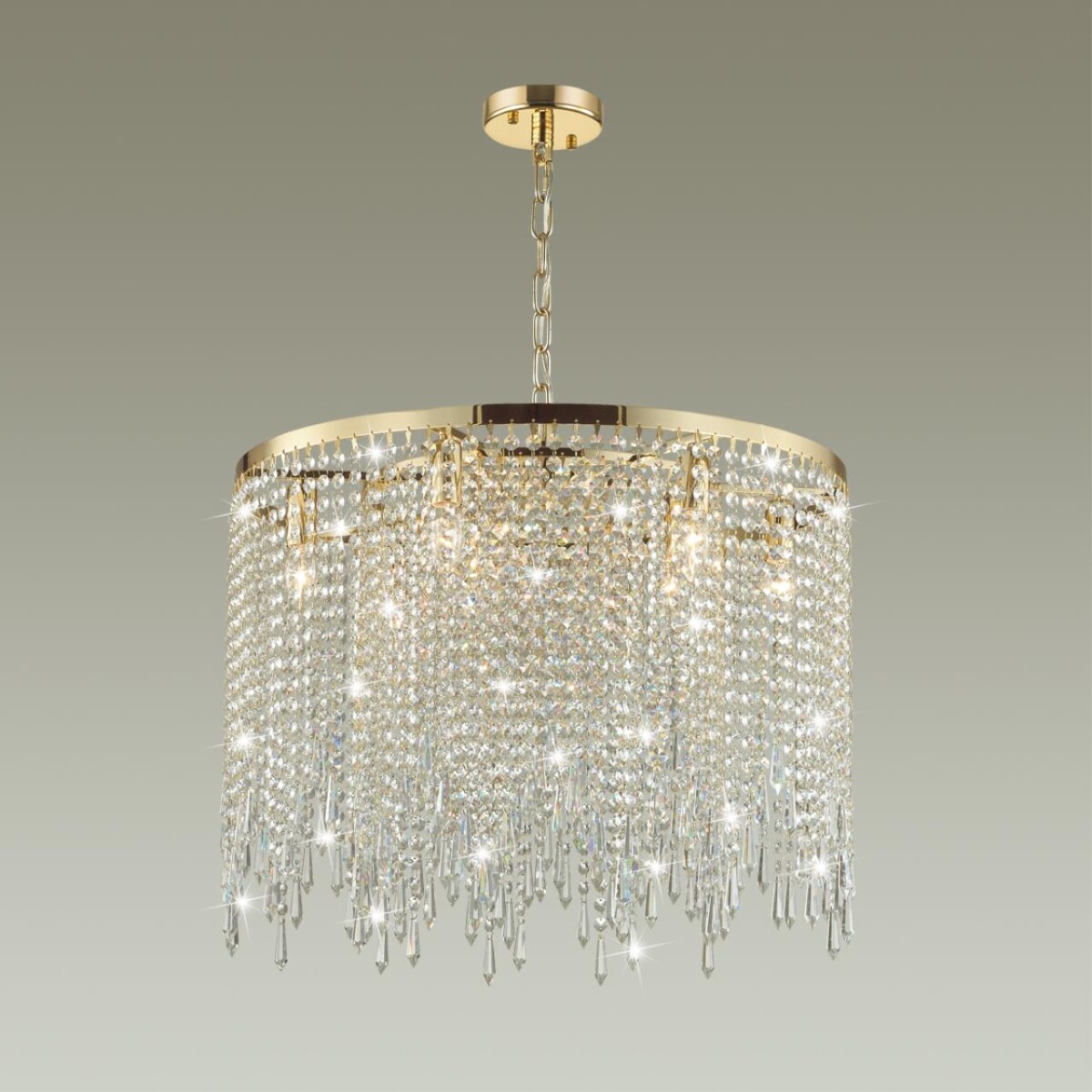 5028/9 MODERN ODL23 619 золотой/прозрачный металл/хрусталь Люстра E14 9*40W CHOKKA — изображение 3