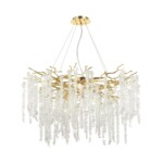 5005/14 HALL ODL23 617 золотой/прозрачный металл/хрусталь Люстра G9 14*40W BANCHE — изображение 4