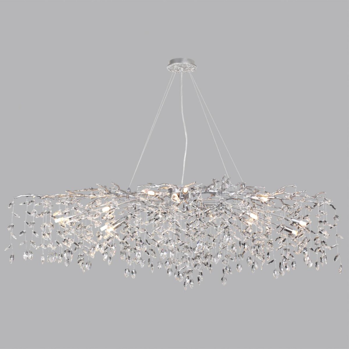 4970/16 HALL ODL24 615 матов.серебристый/алюмин./хрусталь Люстра G9 16*40W DELICA — изображение 3