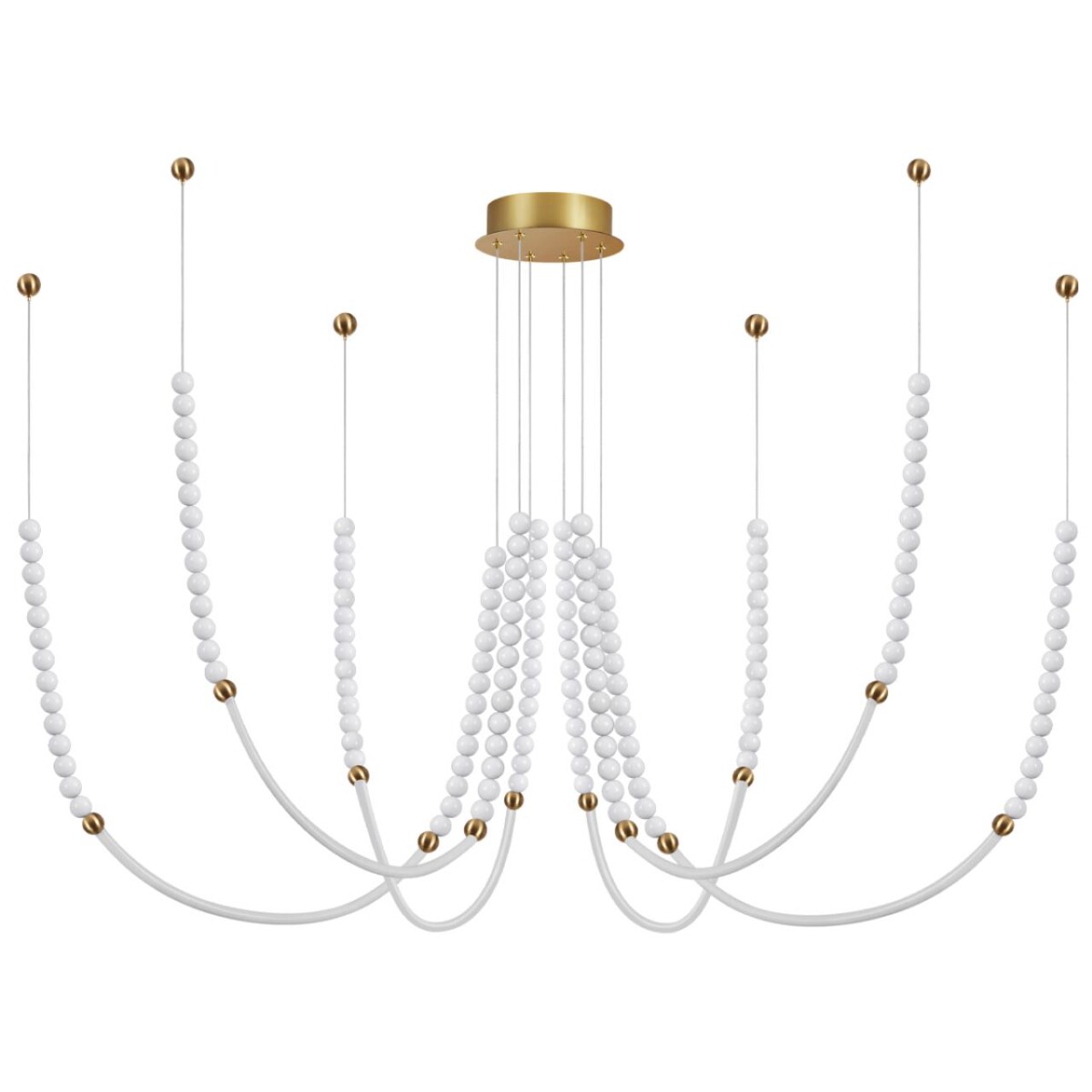 6639/70L HIGHTECH ODL24 225 металл/античная бронза/разноветн. бусы из акрила/акрил Люстра IP20 LED 70W 3500K 220V MONELLA — изображение 1