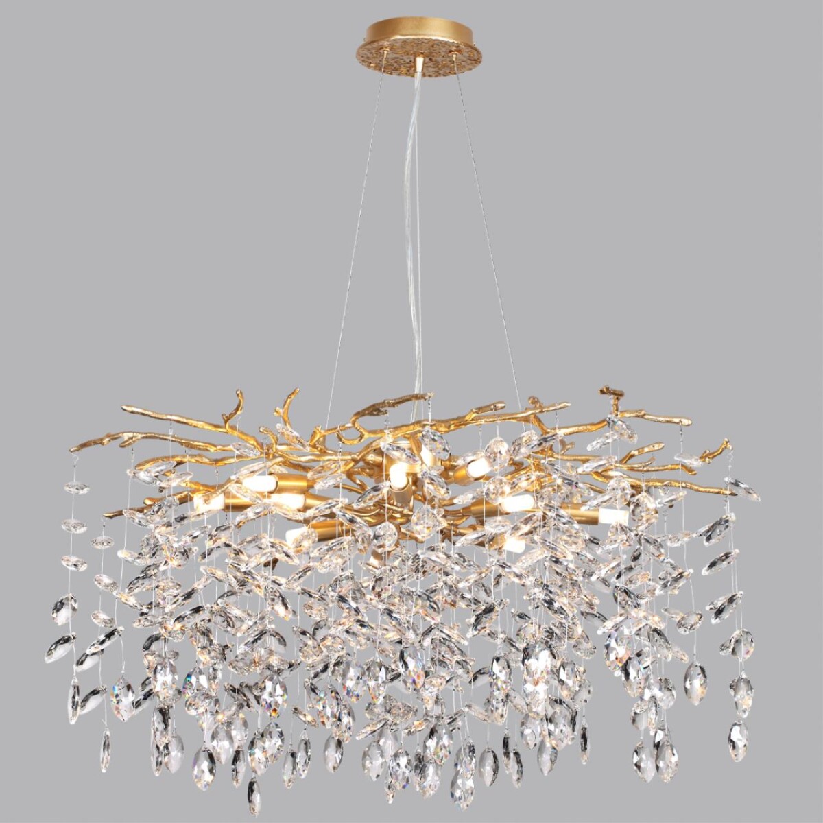 4969/10 HALL ODL24 613 античн.бронза/алюмин./хрусталь Люстра G9 10*40W DELICA — изображение 3