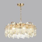 5069/10 HALL ODL24 603 золото/прозрачный/металл/хрусталь Люстра E14 10*40W BULLON — изображение 3