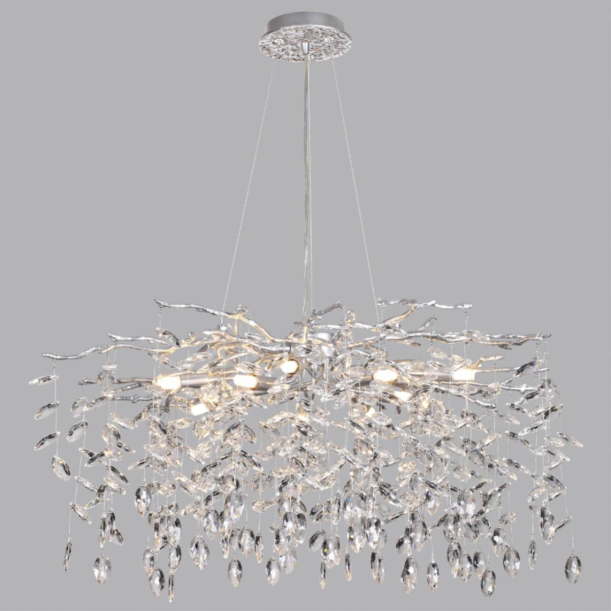 4970/10 HALL ODL24 615 матов.серебристый/алюмин./хрусталь Люстра G9 10*40W DELICA — изображение 4