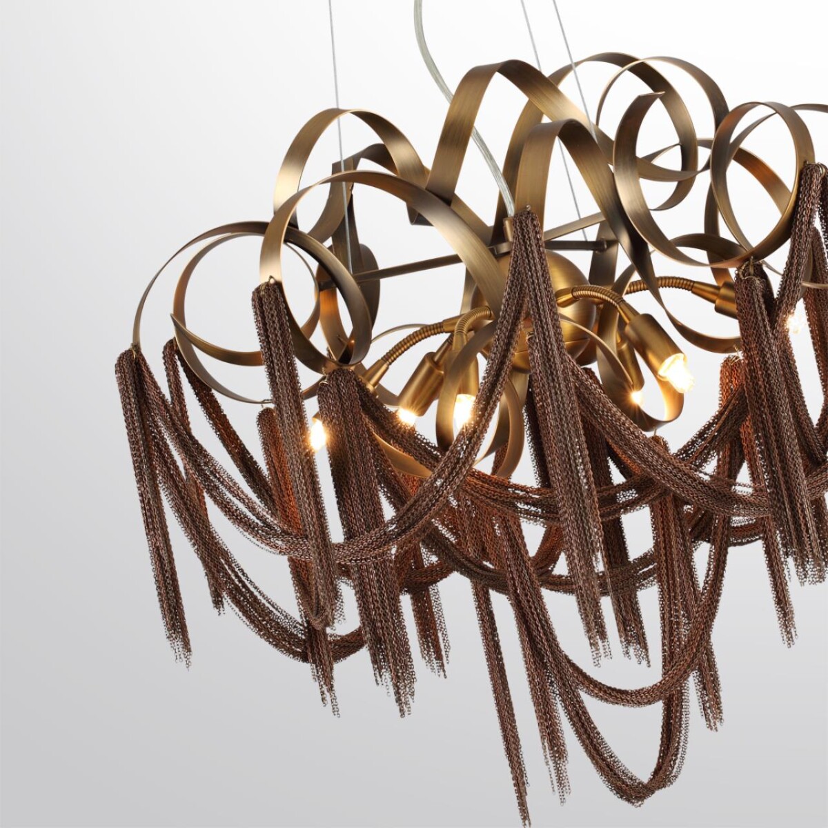 5066/6 HALL ODL24 527 античн.бронза/коричневый/металл/металл Люстра G9 6*40W CHAINY — изображение 4