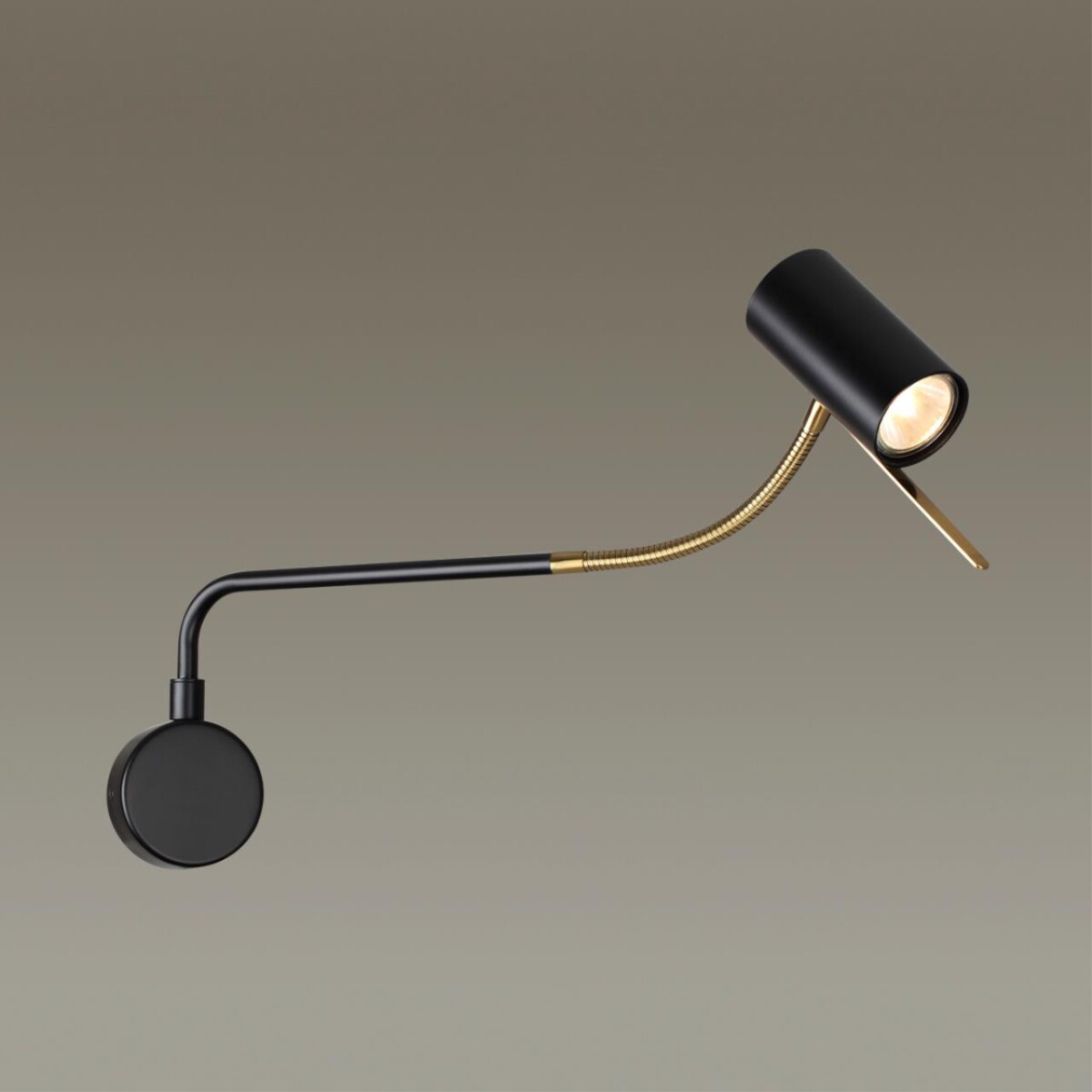 4382/1W HIGHTECH ODL23 455 черный/античная бронза/металл Настенный св-к выкл. на плафоне IP20 LED GU10 10W GIGI — изображение 3