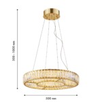 4780-5P, подвесная люстра, D500xH650/1150, LEDx43W, 7200LM, 3000/4000/6500K, remote control, included — изображение 3