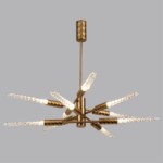 5449/28L L-VISION ODL_EX26 039 сатинированн.латунь/прозрачн./металл/стекло Люстра LED 28W (10*2.8W) 3000K 1260Лм KOLOS — изображение 5