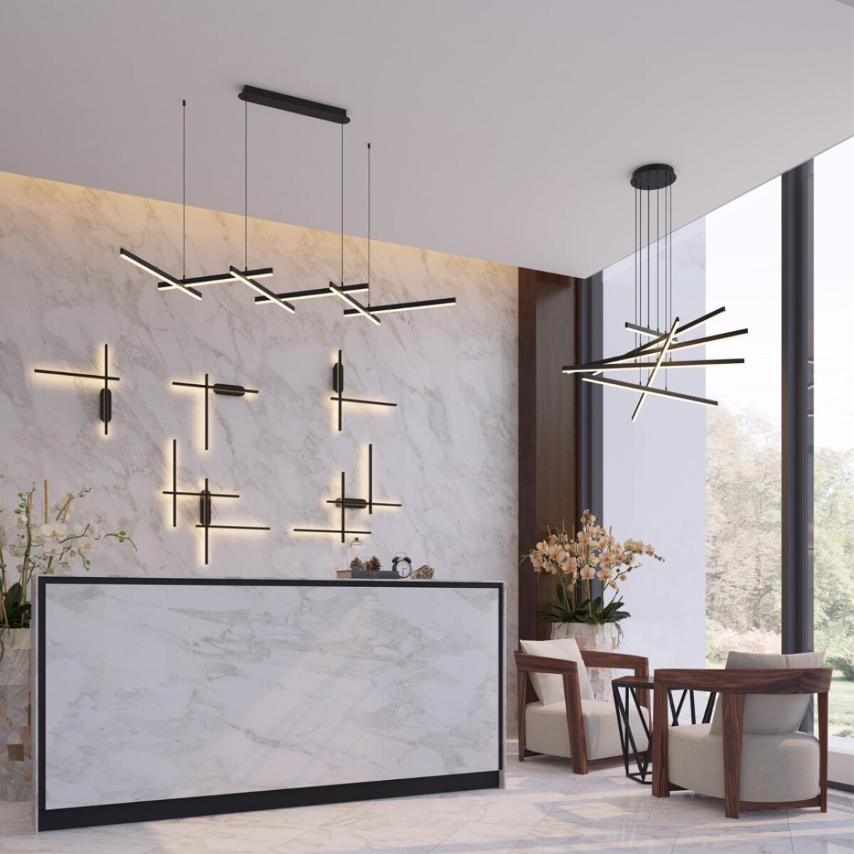 3890/96L L-VISION ODL20 310 черный/металл Подвесной светильник LED 4000K 96W 220V RUDY — изображение 1