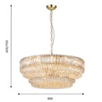 4781-18P, подвесная люстра, D800xH450/950, 18xE14x40W, excluded — изображение 3