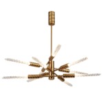 5449/28L L-VISION ODL_EX26 039 сатинированн.латунь/прозрачн./металл/стекло Люстра LED 28W (10*2.8W) 3000K 1260Лм KOLOS — изображение 4