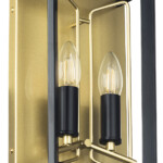 713627 Бра REGOLO 2х40W E14 ЧЕРНЫЙ МАТОВЫЙ/ЗОЛОТО — изображение 3