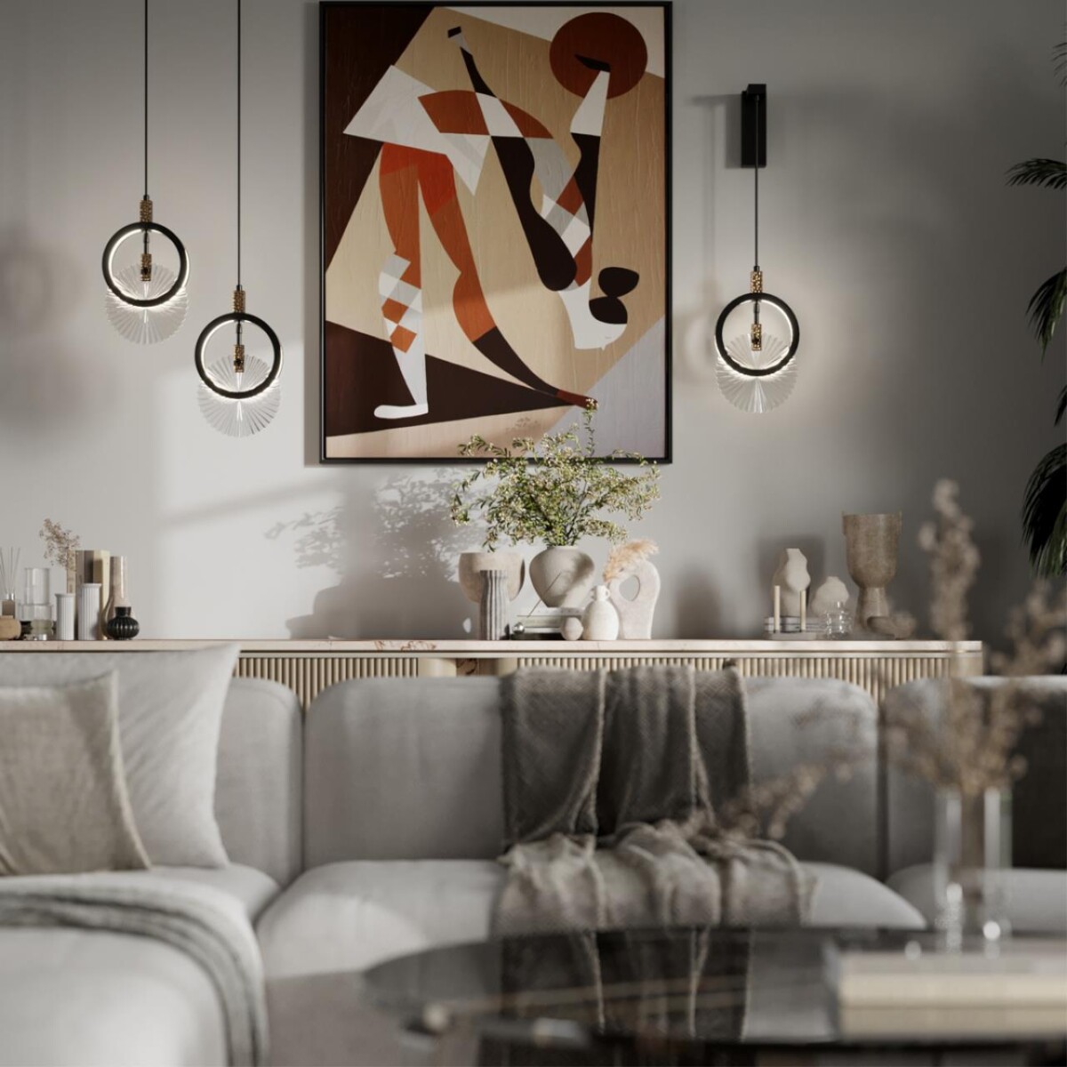 5421/17WL HIGHTECH ODL_EX25 083 черный/золото/металл/стекло Настенный светильник LED 17W 3000K 986Лм MERCURY — изображение 2