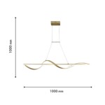 4181-2P, подвесная люстра, L1000xW180xH220/1000, LEDx34W + LEDx41W, 3938LM, 3000-6000K, included, remote control — изображение 3