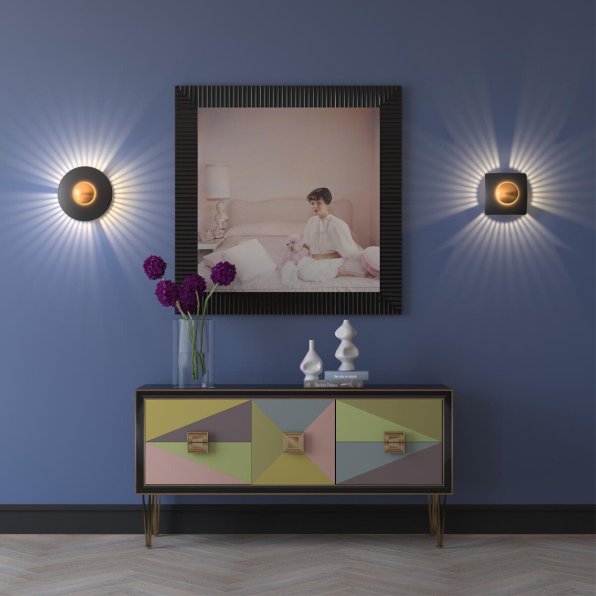 4223/13WL MIDCENT ODL21 447 черн/золот/металл Настенный светильник IP20 LED 13W 1520Лм 3000K ADAMAS — изображение 1