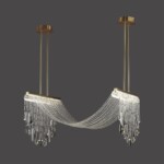 5420/48L HALL ODL_EX25 065 античная бронза/металл/стекло/хрусталь Люстра LED 2*24W (два вывода) 4000K 2239Лм AFINA — изображение 4