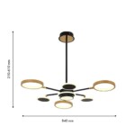 4687-7P, подвесная люстра, D840xH610, LEDx90W/45W/45W, 5980/3060/2940LM, 4000/6500/3500K, included, remote control — изображение 4