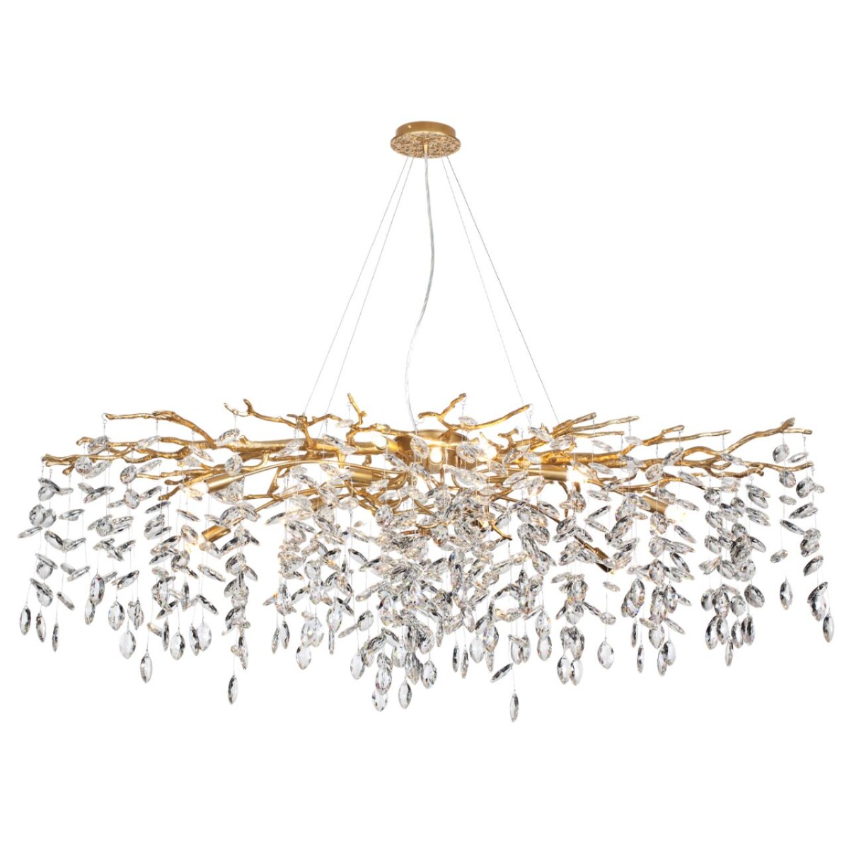 4969/14 HALL ODL24 613 античн.бронза/алюмин./хрусталь Люстра G9 14*40W DELICA — изображение 3