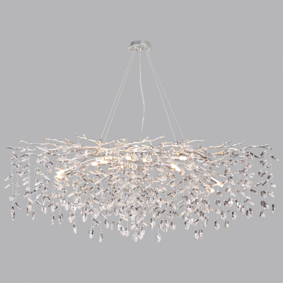 4970/14 HALL ODL24 615 матов.серебристый/алюмин./хрусталь Люстра G9 14*40W DELICA — изображение 4