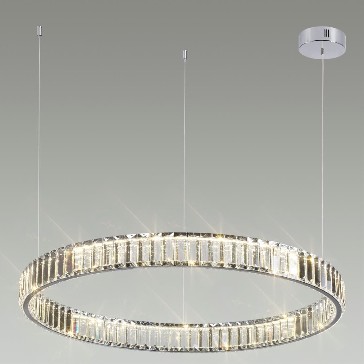 4930/45L L-VISION ODL24 591 хром/прозрачный металл/хрусталь Люстра LED 45W 4000K 5350Лм VEKIA — изображение 4