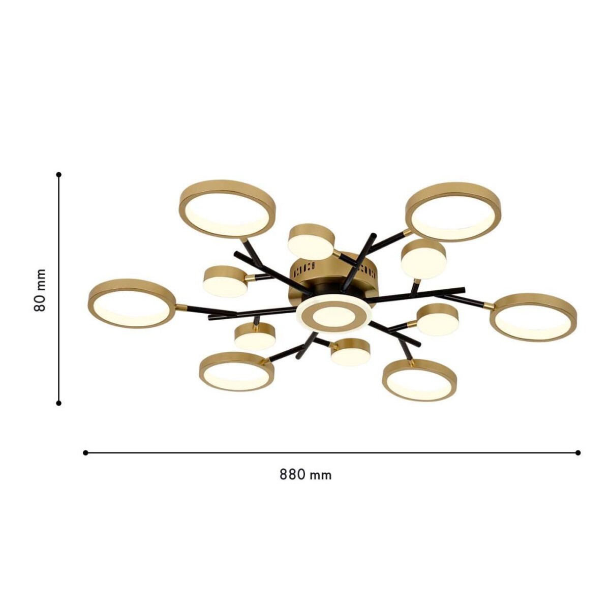4686-13C, потолочный светильник, D880xH80, LEDx140W/70W/70W, 7540/3840/3750LM, 4000/6500/3500K, included, remote control — изображение 4