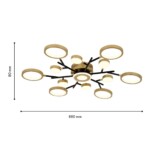 4686-13C, потолочный светильник, D880xH80, LEDx140W/70W/70W, 7540/3840/3750LM, 4000/6500/3500K, included, remote control — изображение 4