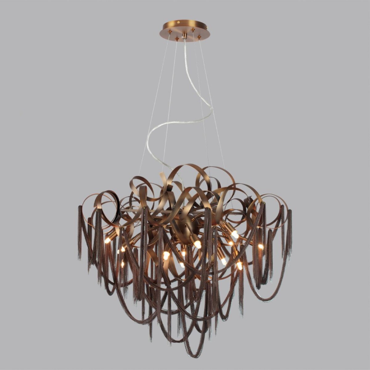 5066/12 HALL ODL24 527 античн.бронза/коричневый/металл/металл Люстра G9 12*40W CHAINY — изображение 3