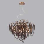 5066/12 HALL ODL24 527 античн.бронза/коричневый/металл/металл Люстра G9 12*40W CHAINY — изображение 3
