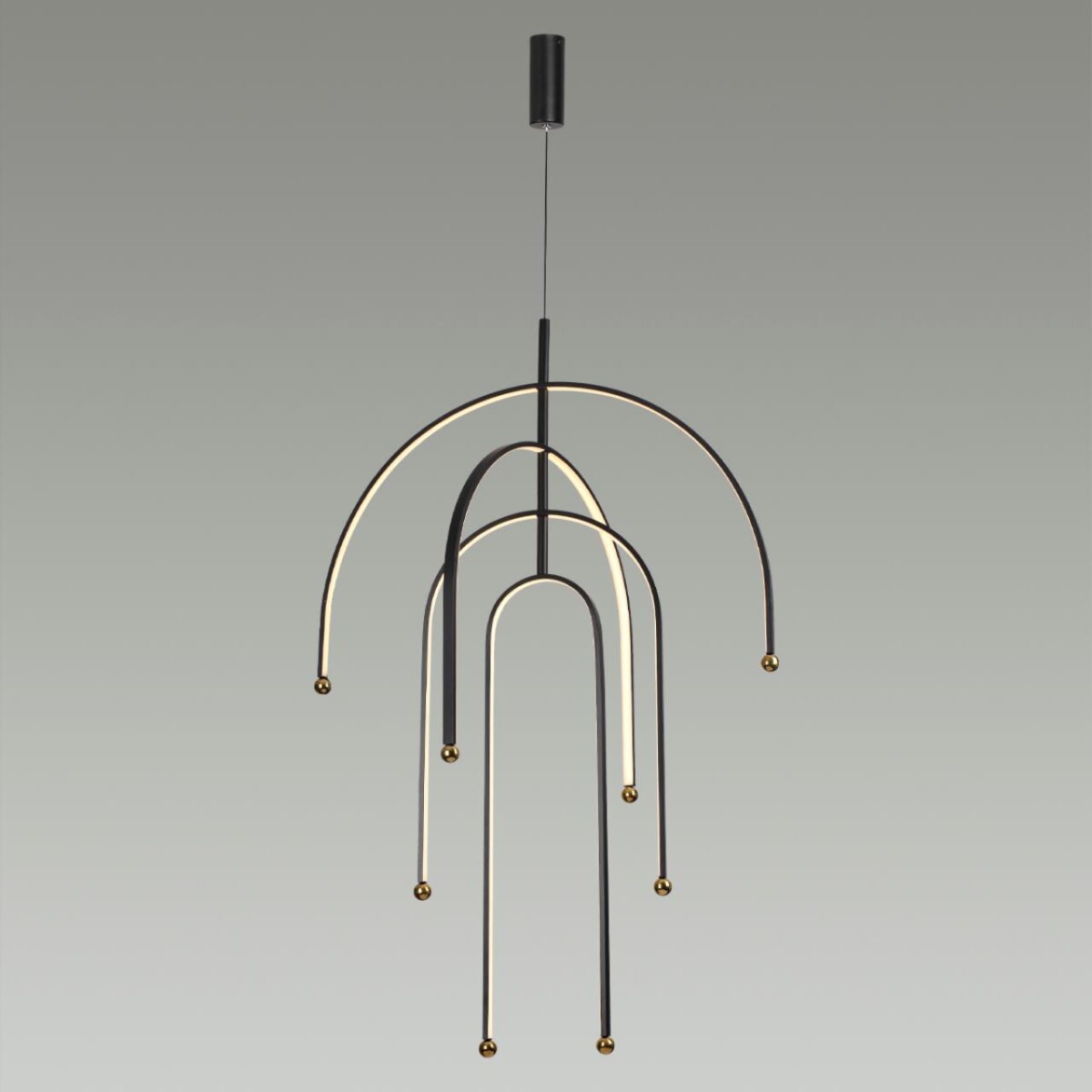 6633/95L HIGHTECH ODL24 285 металл/черный/акрил Подвесной светильник (регулируемые рожки) LED 95W 3000K 220V MEMFI — изображение 4