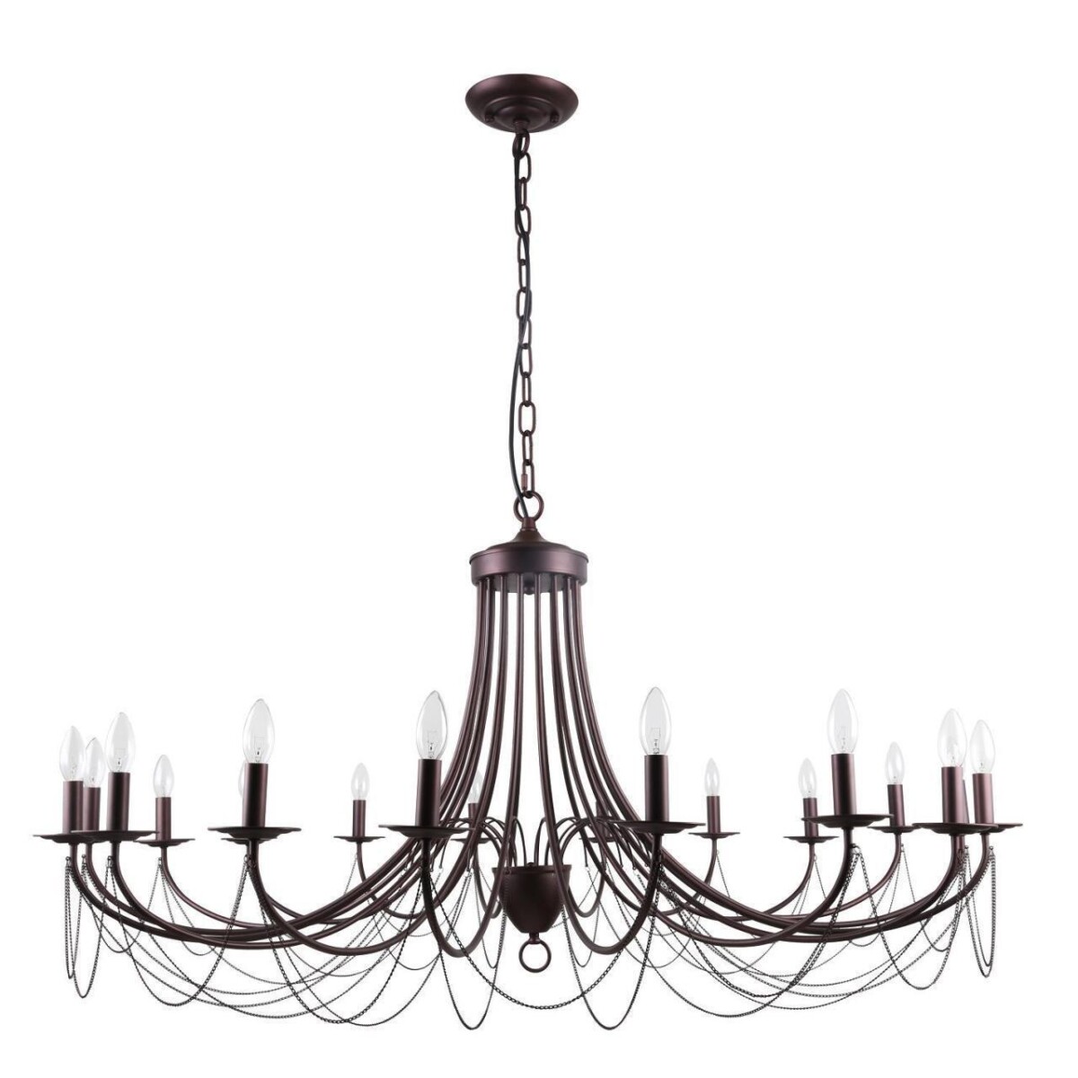 2590-18P, подвесная люстра, D1400xH700/2700, 18xE14x40W, excluded — изображение 2