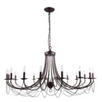 2590-18P, подвесная люстра, D1400xH700/2700, 18xE14x40W, excluded — изображение 2