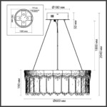 5091/80L L-VISION ODL25 555 золотой/стекло Люстра LED 80W 3700K 6796Лм CLEO — изображение 3