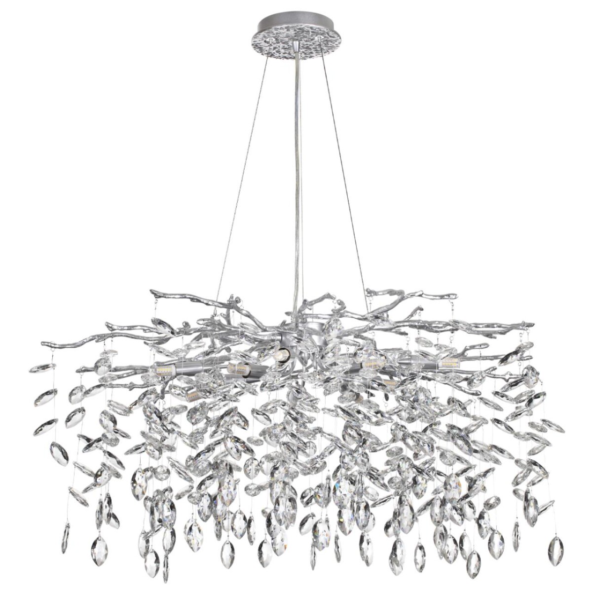 4970/10 HALL ODL24 615 матов.серебристый/алюмин./хрусталь Люстра G9 10*40W DELICA — изображение 1