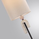 5410/1F MODERN ODL_EX23 113 черный матовый/бежевый /металл/полирезин/ткань Торшер E27 1*60W BAGEL — изображение 6